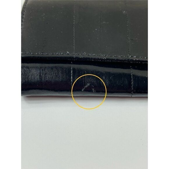 Austin Grey Geniune Eelskin Trifold Keyholder Snap Wallet Black Unisex - Picture 6 of 8